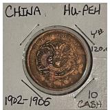 China Hu-Peh Prov. 10 Cash 1902-1905