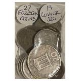 (27) Foreign Coins - (14) Countries