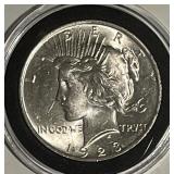 US 1923 BU Silver PEACE Dollar