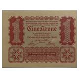 1922 Austria Krone CRISP Banknote