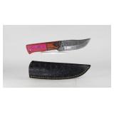 HANDMADE DAMASCUS STEEL HUNTING SKINNER KNIFE