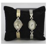 HELBROS QUARTZ GOLDTONE WATCH& PULSAR SILVER WATCH