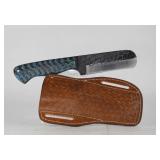 HANDMADE DAMASCUS STEEL COWBOY BULL CUTTER KNIFE