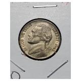 AU Silver 1945 Jefferson Nickel