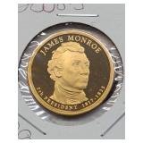 2008-S Proof Monroe Presidential Dollar