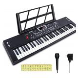 AersGu Piano Keyboard 61 Key  w/ Mic & Stand
