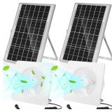 2pk Solar Powered 6" Exhaust Fan + 15W Solar Panel