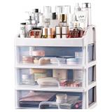 Makeup Organizer with Drawers (White)