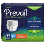 72ct Daily Protective Underwear Large  Prevail