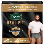 52ct Men Underwear S/M Depend Real Fit Disposable