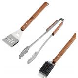 3pk Wood Handle Utensils Set Tramontina