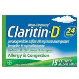 15ct Claritin-D 24hr Allergy Relief