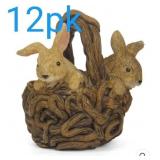 12pk Woodland Knoll Bunny Basket