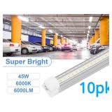 10pk LED Shop Light Fixture 5ft Linkable 6000K