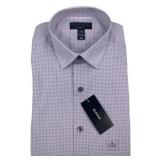 Alfani Mens 2XL Slim Fit Houndstooth Shirt