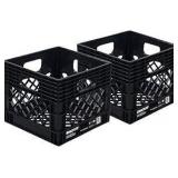 2pk Ramtuff Milk Crate  250lbs Cap. 13x13x11