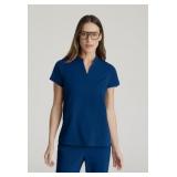 M Grey s Anatomy Women s 2 Pocket Top  Indigo