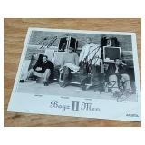 Signed Boys II Men Concert Photo B&W 3 signatures