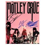 Motley Crue band signed photo