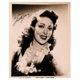 Loretta Young signed portrait photo