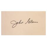 Astronaut John Glenn signature slip