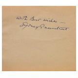 Sydney Greenstreet signature slip