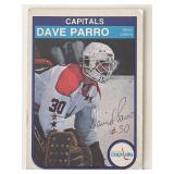 Capitals Dave Parro 1982 O-Pee-Chee #371 signed tr