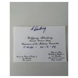 Wolfgang Altenburg signed business card