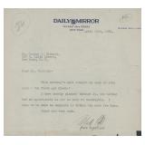 Mark Hellinger signed letter