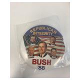 Republican Integrity Bush 1988 pin