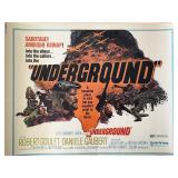 Underground 1970 vintage movie poster