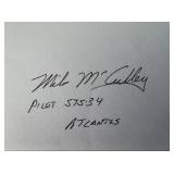 NASA astronaut Michael J. McCulley original signat