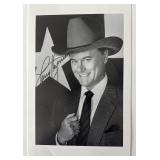 Dallas Larry Hagman signed post card