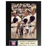 Yogi Berra, Mickey Mantle and Whitey Ford signed p