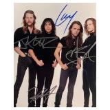 Metallica band signed photo