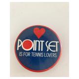 Point set is for tennis lovers vintage pin