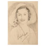 Winfred Shotter Signed Sketch