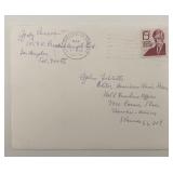 Judy Canova signed envelope. 4x5inches