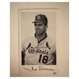 Mike Shannon facsimile signed photo. 3x5 inches