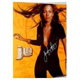 Jennifer Lopez signed Tower Record promo poster