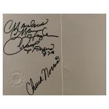 Chuck Norris signed greeting card