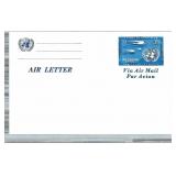 1952 United Nations Air Letter Unused Stamp and En