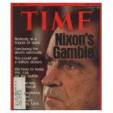 Richard Nixon signed Time magazine. GFA Authentica