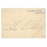 Calvin Coolidge signature cut. GFA Authenticated