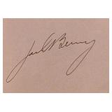 Jack Benny signature slip