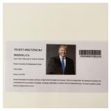 Donald Trump 2016 MAGA Rally Event Ticket- Califor