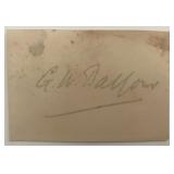 British Politician G.W. Balfour original signature