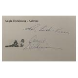 Angie Dickinson original signature