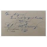 Al McGranary signed note