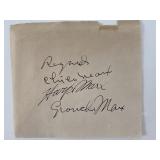 The Marx Brothers signature sheet. GFA Authenticat